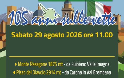 105 anni: Alpini Bergamaschi sempre sulle vette