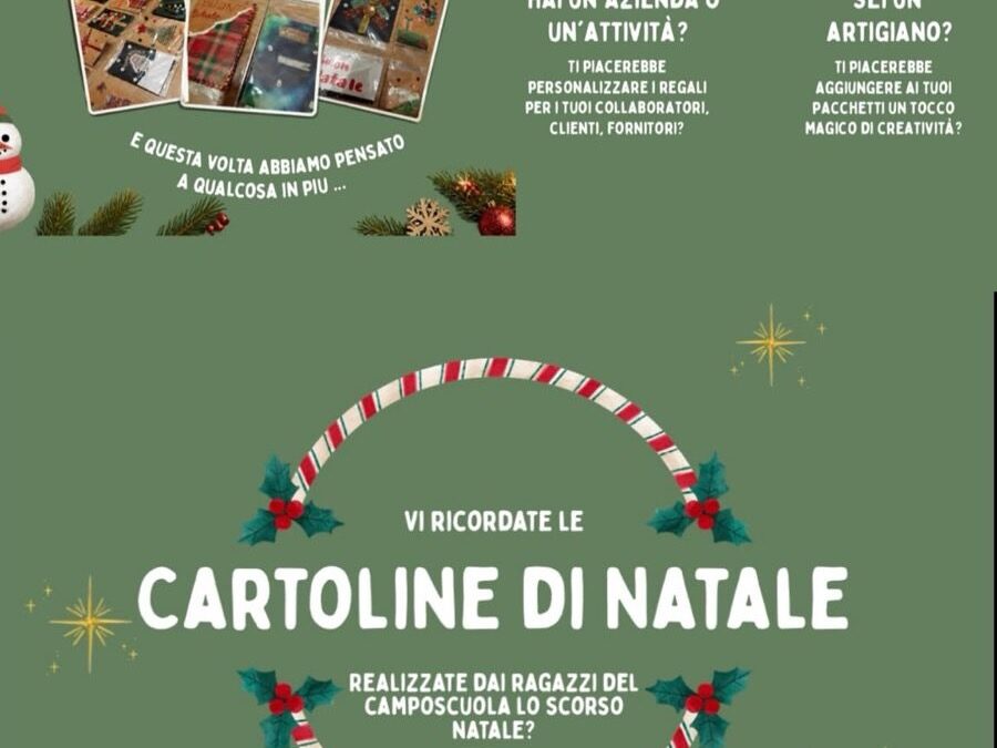 CARTOLINE DI NATALE PER SOSTENERE IL FONDO CAMPO SCUOLA CALCINATE e CAVERNAGO