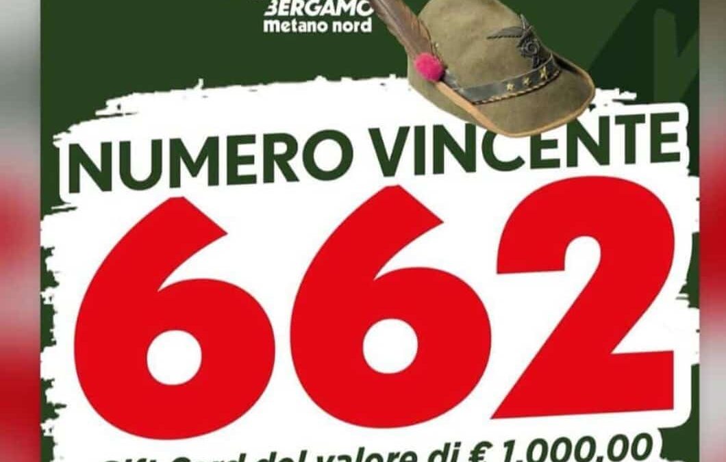 Numero vincente 662 della Gift Card di 1.000€ da ritirare in Sezione ANA Bergamo entro il 30 ottobre 2026